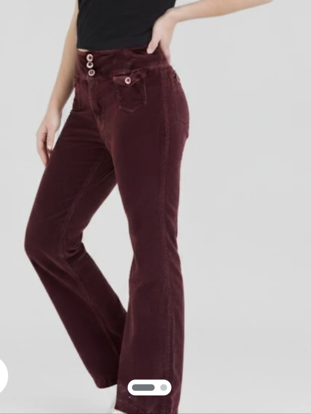 NWOT PILCRO | Corduroy Bootcut Pants in Deep Plum - SZ 28